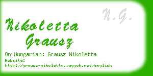 nikoletta grausz business card